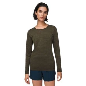 Lululemon Swiftly Relaxed Long Sleeve Dark Olive / Fatigue Green Size 10 W3CYJS